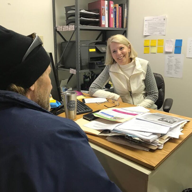 Julie Grove with client Julie Grove with client